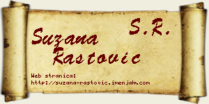Suzana Rastović vizit kartica